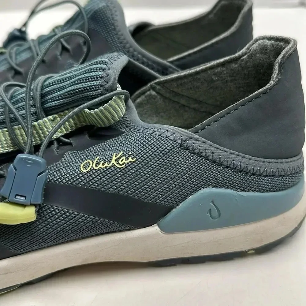 Olukai Miki Trainer Sneakers Shoes Drawstring Athletic Blue Green Women's 8 - Picture 2 of 11